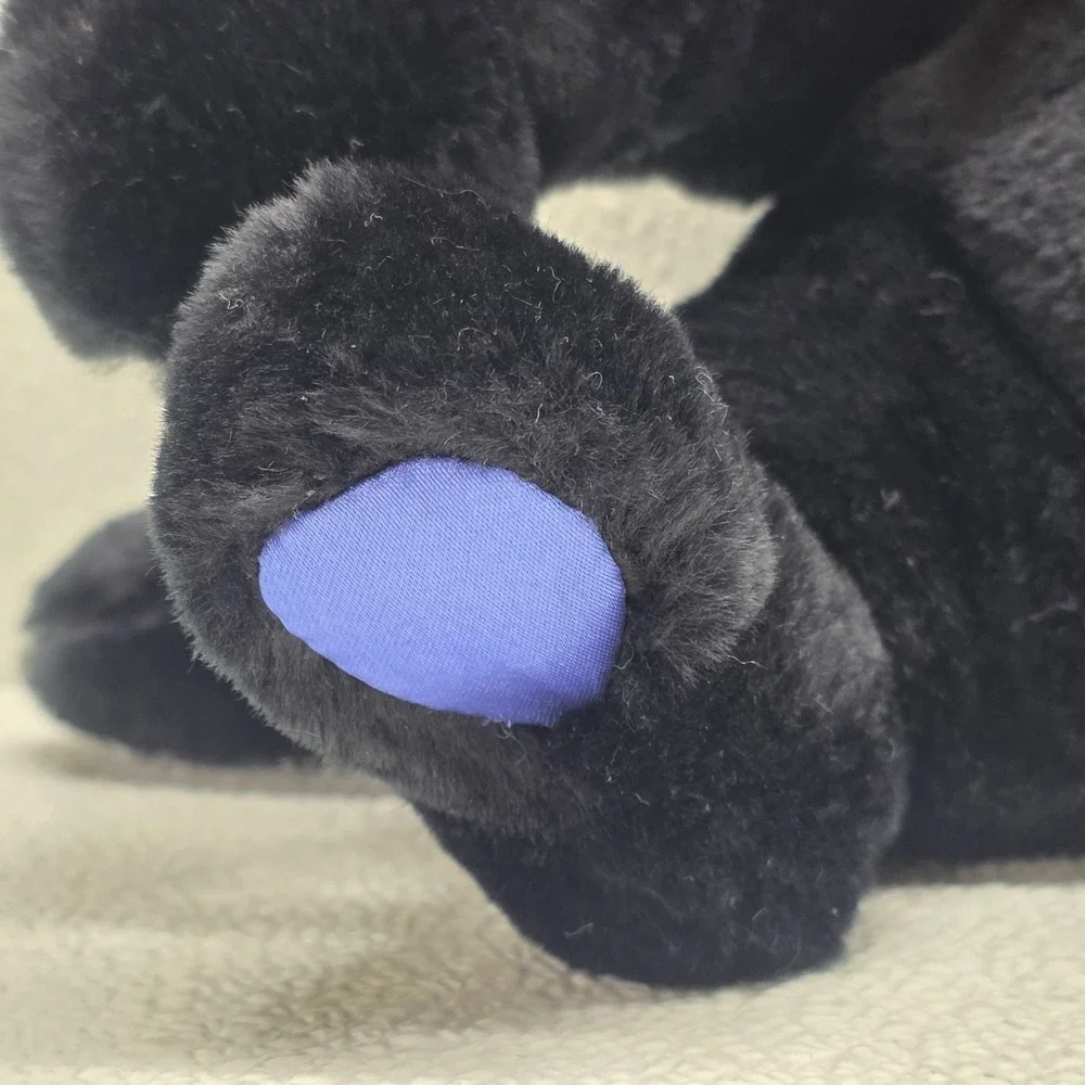 Vintage Hallmark Midnight Halloween Black Cat Blue Paws & Ears Plush